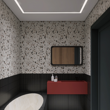 Интерьер ванной c подсветкой  смотреть на Basicdecor