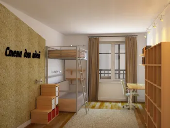 Интерьер детской c антресолью в современном стиле смотреть на Basicdecor