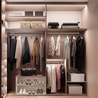 Интерьер гардеробной с гардеробной в современном стиле смотреть на Basicdecor