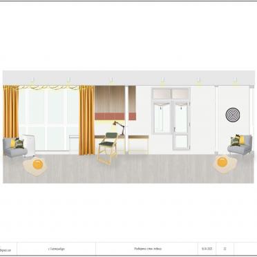 Интерьер с жалюзи и с подсветкой  смотреть на Basicdecor