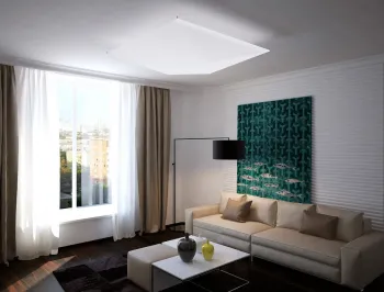 Интерьер гостиной c подсветкой  смотреть на Basicdecor