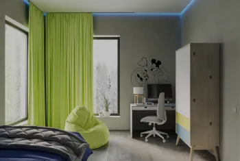 Интерьер детской с двой окна  смотреть на Basicdecor