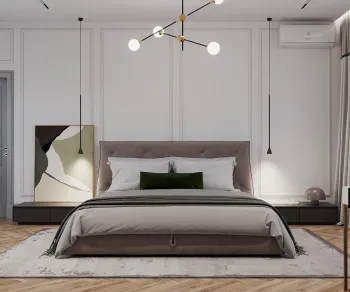 Интерьер спальни cветильниками над кроватью  смотреть на Basicdecor