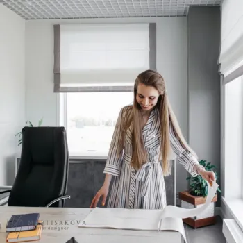 Интерьер c рабочим местом в современном стиле смотреть на Basicdecor