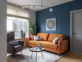 Интерьер гостиной с жалюзи  смотреть на Basicdecor