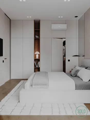 Интерьер спальни cветильниками над кроватью  смотреть на Basicdecor