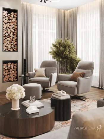 Интерьер гостиной  смотреть на Basicdecor