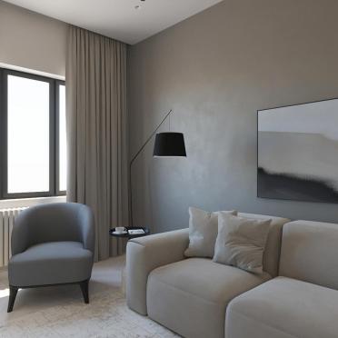 Интерьер гостиной c подсветкой  смотреть на Basicdecor