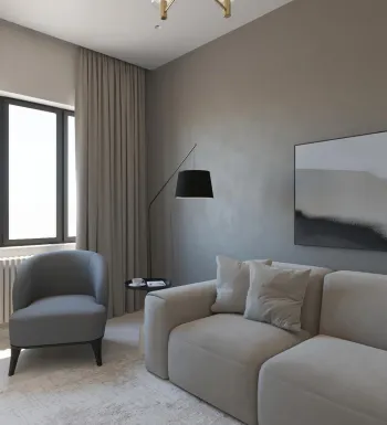 Интерьер гостиной c подсветкой  смотреть на Basicdecor