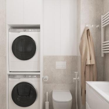 Интерьер ванной с постирочной  смотреть на Basicdecor