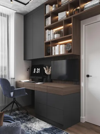 Интерьер с ресепшном и с подсветкой  смотреть на Basicdecor