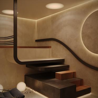 Интерьер с нишей с подсветкой, подсветкой светодиодной и с подсветкой  смотреть на Basicdecor