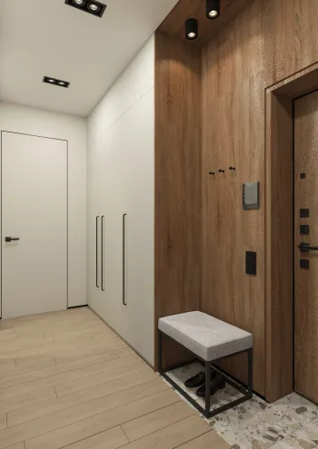 Интерьер прихожей с проходной  смотреть на Basicdecor