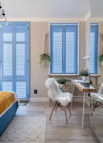 Интерьер детской с жалюзи и дверными жалюзи  смотреть на Basicdecor