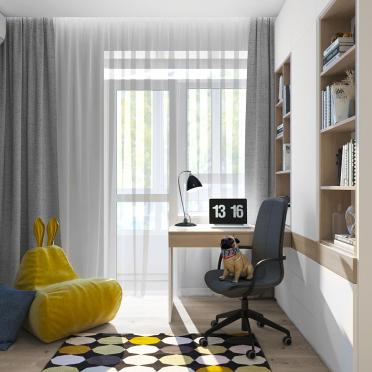 Интерьер детской c рабочим местом  смотреть на Basicdecor