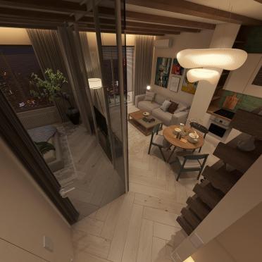 Интерьер гостиной с балконом  смотреть на Basicdecor