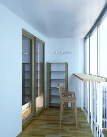 Интерьер с балконом в современном стиле смотреть на Basicdecor