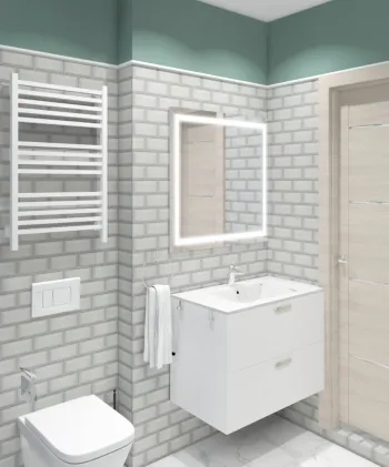Интерьер ванной в современном стиле смотреть на Basicdecor