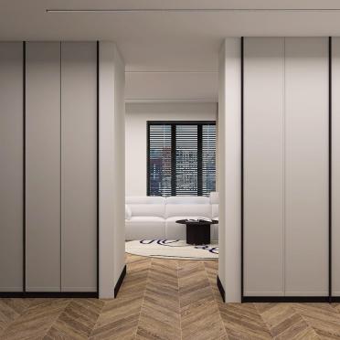 Интерьер с перегородкой раздвижной  смотреть на Basicdecor