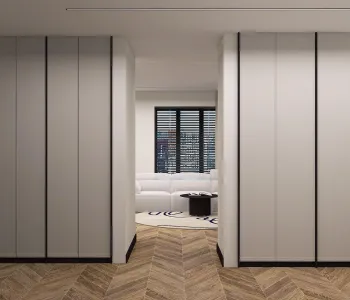 Интерьер с перегородкой раздвижной  смотреть на Basicdecor