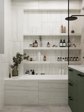 Интерьер ванной в современном стиле смотреть на Basicdecor