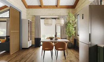 Интерьер кухни с жалюзи  смотреть на Basicdecor