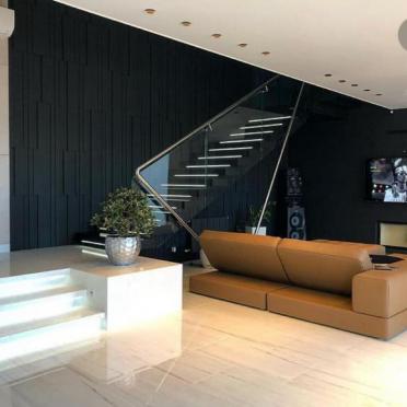 Интерьер гостиной c подсветкой в современном стиле смотреть на Basicdecor