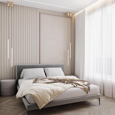 Интерьер спальни с жалюзи  смотреть на Basicdecor