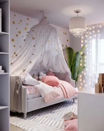 Интерьер детской с для девочки в неоклассике смотреть на Basicdecor