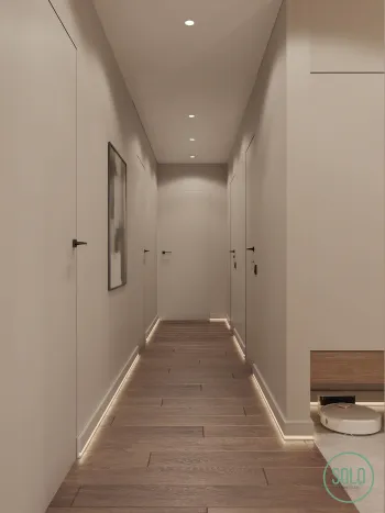 Интерьер коридора c подсветкой  смотреть на Basicdecor