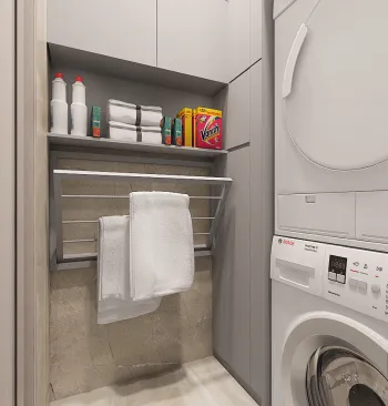 Интерьер с постирочной в неоклассике смотреть на Basicdecor
