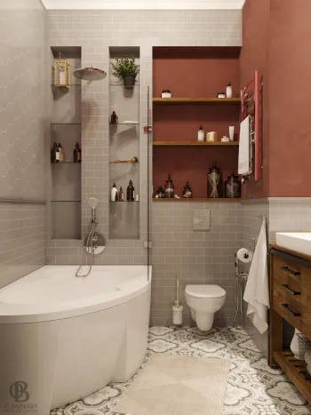 Интерьер ванной  смотреть на Basicdecor