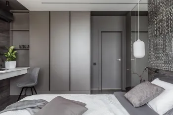 Интерьер спальни cветильниками над кроватью  смотреть на Basicdecor
