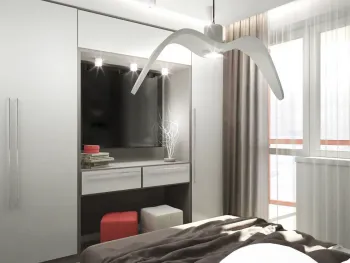 Интерьер спальни cветильниками над кроватью  смотреть на Basicdecor