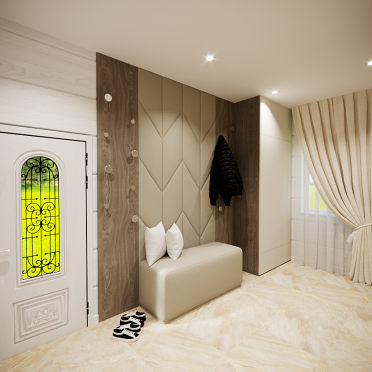 Интерьер прихожей с проходной  смотреть на Basicdecor