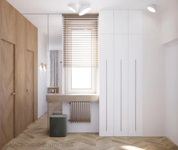 Интерьер прихожей с жалюзи и дверными жалюзи  смотреть на Basicdecor