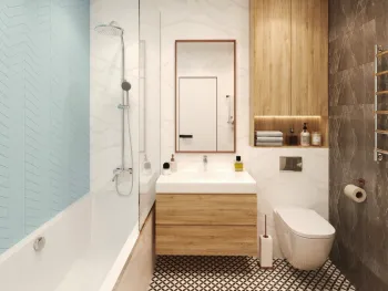 Интерьер ванной в современном стиле смотреть на Basicdecor