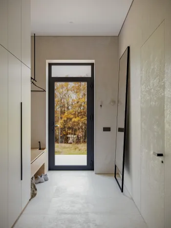 Интерьер прихожей с проходной  смотреть на Basicdecor