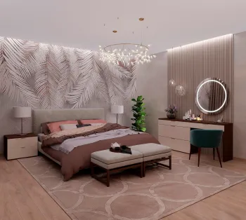 Интерьер спальни cветильниками над кроватью  смотреть на Basicdecor