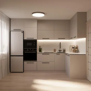 Интерьер кухни c подсветкой  смотреть на Basicdecor