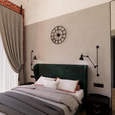 Интерьер спальни cветильниками над кроватью  смотреть на Basicdecor