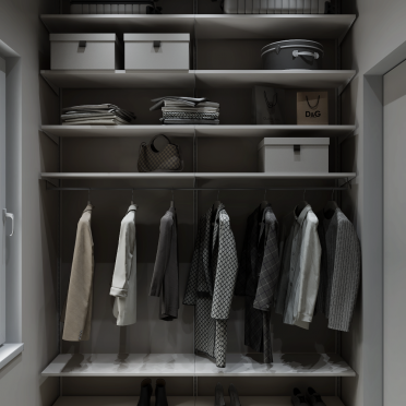 Интерьер гардеробной с гардеробной  смотреть на Basicdecor