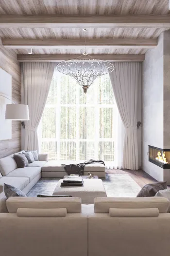 Интерьер гостиной в рустике смотреть на Basicdecor