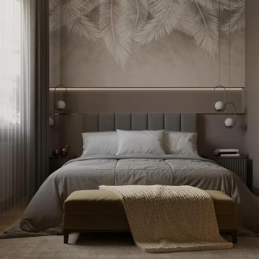Интерьер спальни cветильниками над кроватью  смотреть на Basicdecor