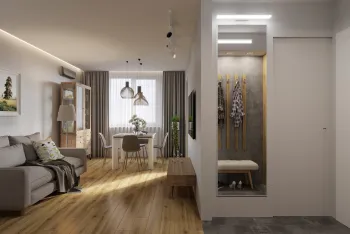Интерьер столовой с проходной  смотреть на Basicdecor