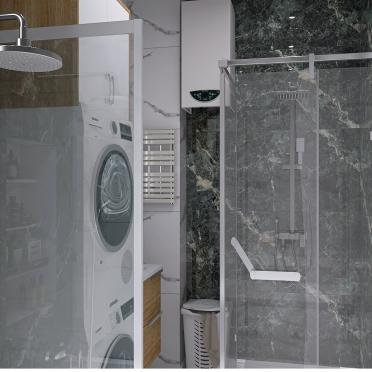 Интерьер ванной с без окна  смотреть на Basicdecor