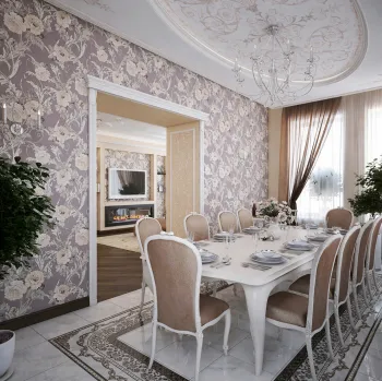 Интерьер столовой в неоклассике и в классическом стиле смотреть на Basicdecor