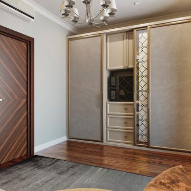 Интерьер прихожей с зеркалом на двери в современном стиле смотреть на Basicdecor