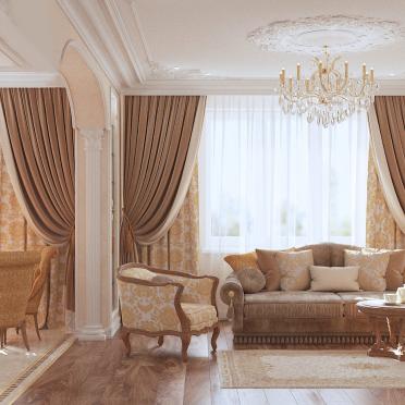 Интерьер гостиной в классическом стиле и барокко смотреть на Basicdecor