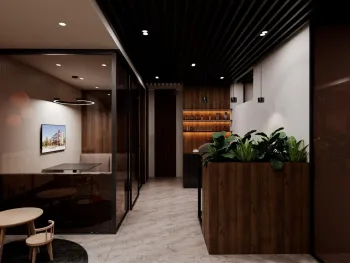 Интерьер с проходной и ресепшном  смотреть на Basicdecor